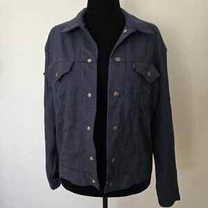 Vtg 60's Levi's Trucker Jacket Size 42 Canvas Twill Black & Gold Tab Workwear L